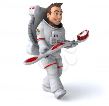 Fun astronaut - 3D Illustration