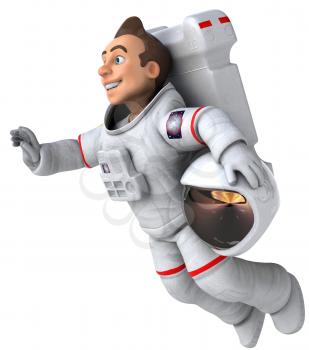 Fun astronaut - 3D Illustration