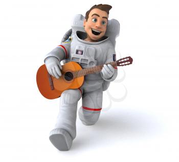 Fun astronaut - 3D Illustration