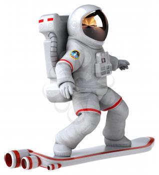 Fun astronaut - 3D Illustration