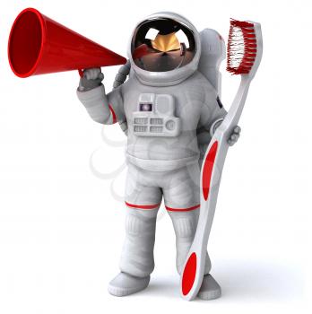 Fun astronaut - 3D Illustration