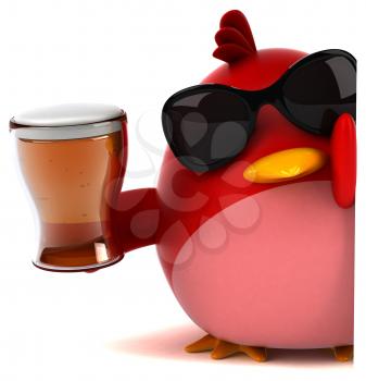 Red bird - 3D Illustration