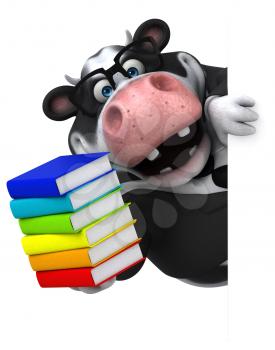 Fun cow - 3D Illustration