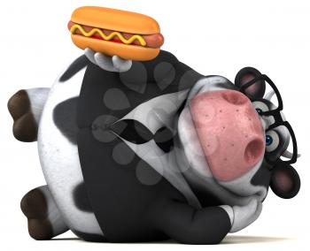 Fun cow - 3D Illustration