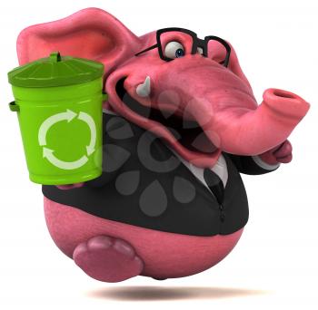 Pink elephant - 3D Illustration