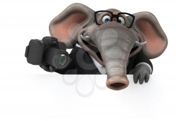 Fun elephant - 3D Illustration