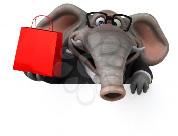 Fun elephant - 3D Illustration