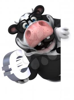 Fun cow - 3D Illustration