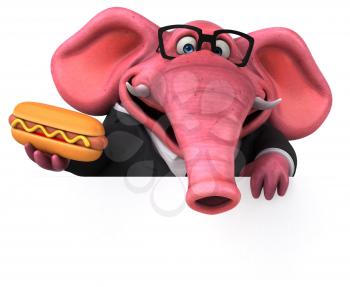 Pink elephant - 3D Illustration