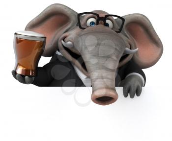 Fun elephant - 3D Illustration