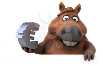 Fun horse - 3D Illustration