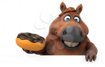 Fun horse - 3D Illustration