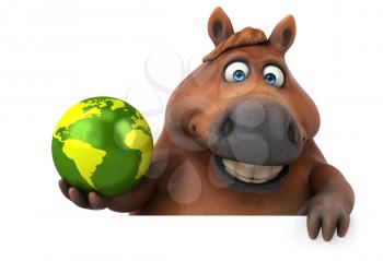 Fun horse - 3D Illustration