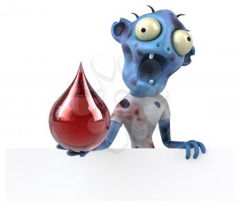 Fun zombie - 3D Illustration