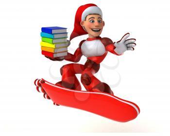 Fun Super Santa Claus - 3D Illustration