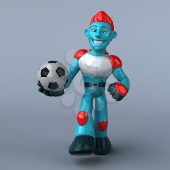 Red Robot - 3D Illustration