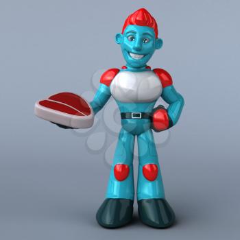 Red Robot - 3D Illustration