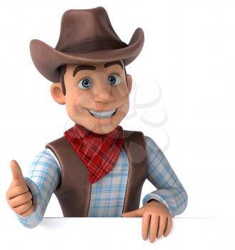 Fun Cowboy - 3D Illustration