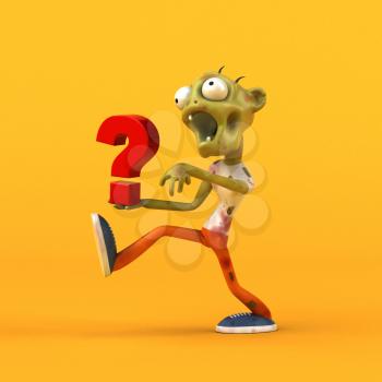 Fun zombie - 3D Illustration