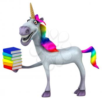 Fun unicorn - 3D Illustration