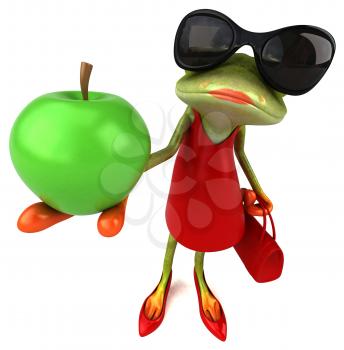 Fun frog - 3D Illustration