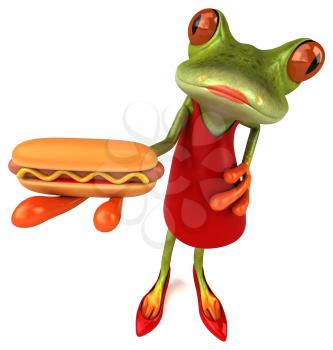 Fun frog - 3D Illustration