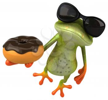 Fun frog - 3D Illustration