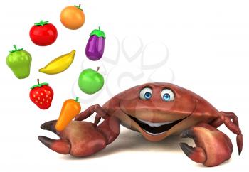 Fun crab - 3D Illustration