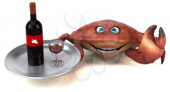 Fun crab - 3D Illustration