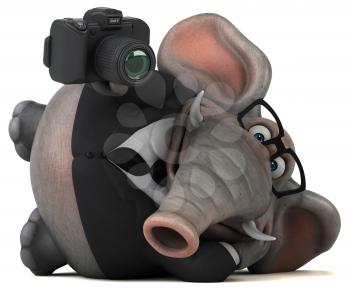 Fun elephant - 3D Illustration