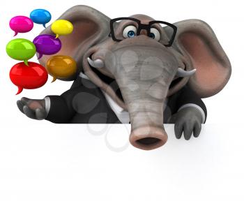 Fun elephant - 3D Illustration