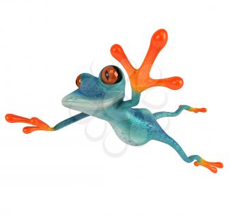 Fun frog - 3D Illustration