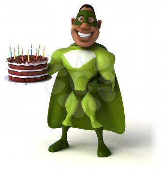 Fun superhero - 3D Illustration