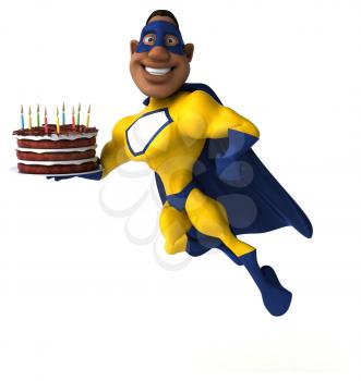 Fun superhero - 3D Illustration