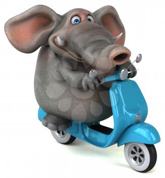 Fun elephant - 3D Illustration