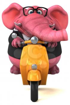 Fun elephant - 3D Illustration