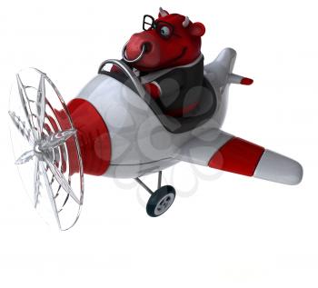 Fun red bull - 3D Illustration