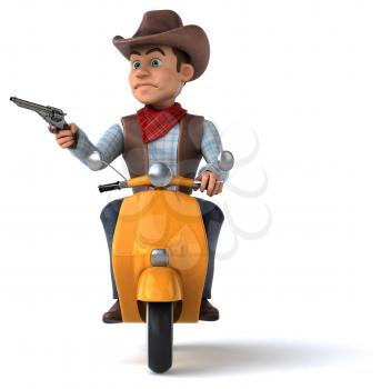 Fun Cowboy - 3D Illustration