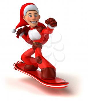 Fun super Santa Claus - 3D Illustration