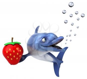 Fun dolphin - 3D Illustration