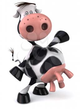 Royalty Free Clipart Image of a Holstein Cow