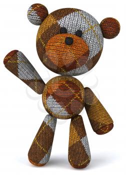 Royalty Free 3d Clipart Image of a Teddy Bear