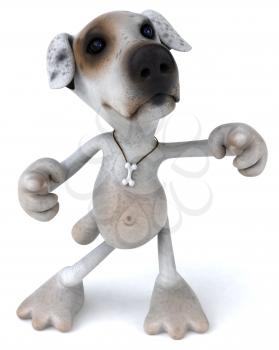 Royalty Free 3d Clipart Image of a Jack Russell Terrier Dog