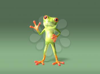 Royalty Free 3d Clipart Image of a Frog