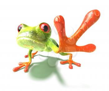 Royalty Free 3d Clipart Image of a Frog