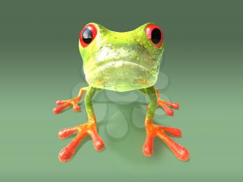 Royalty Free 3d Clipart Image of a Frog