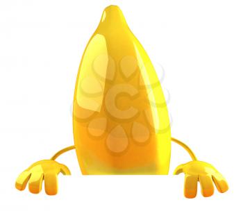 Royalty Free 3d Clipart Image of a Banana