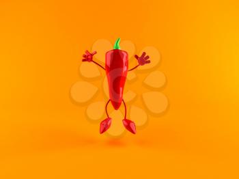 Royalty Free 3d Clipart Image of a Red Pepper