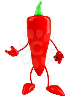 Royalty Free Clipart Image of a Red Pepper