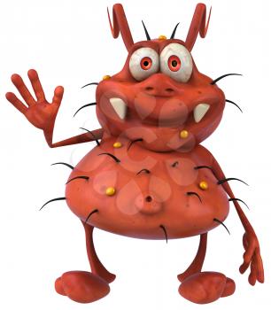 Royalty Free Clipart Image of a Germ